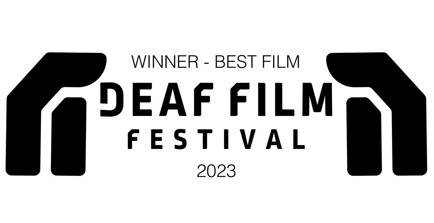 Award image for best film at the Deaf Film Festival 2023